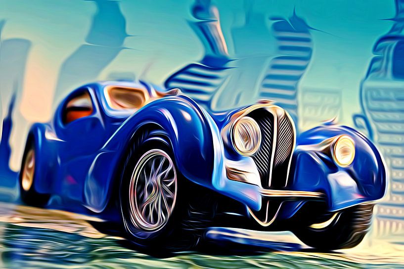 Bugatti Type 57 blue par DeVerviersBelgium