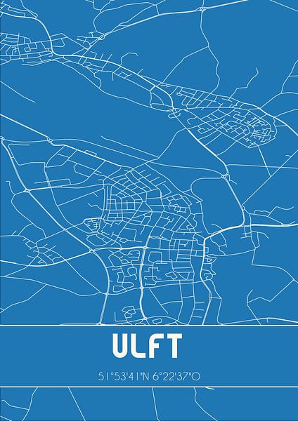 Blaupause | Karte | Ulft (Gelderland) von Ortsdrucke