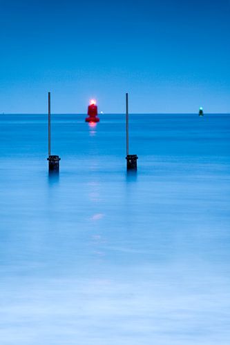 Light beacons in the Westerschelde near Vlissingen