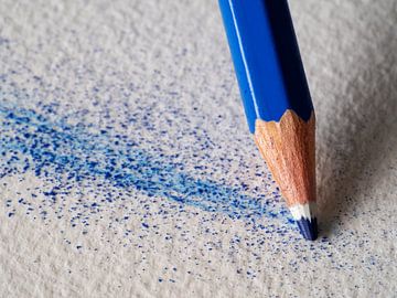 Le crayon bleu en détail