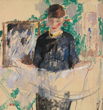 Rik Wouters - Vrouw in het zwart leest een krant (1912) van Peter Balan