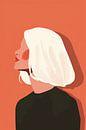 Modern abstract portret van ARTEO Schilderijen thumbnail