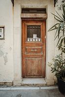 Old door with mail