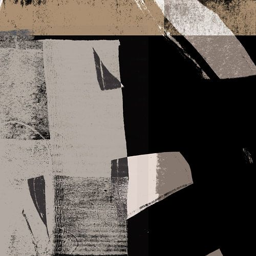 Wabi-sabi nordique. Abstrait minimaliste aux couleurs neutres no. 8 sur Dina Dankers