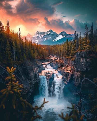 Miracle of light over peaks