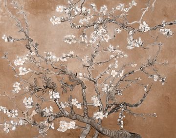 Almond blossom Vincent van Gogh in modern look No 1 by Kjubik
