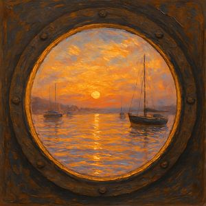 Coucher de soleil à bord