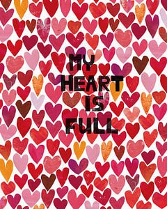 My heart is full paper hearts by Aribombari - Ariane Nijssen