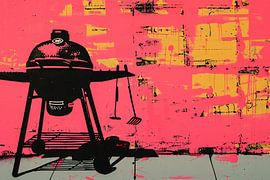 Roze Muur Barbecue van Art & Soul Creations