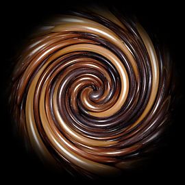 « De fascinantes spirales colorées sur fond noir 15 / Spirale / Tourbillon de couleurs » sur Kerstin Franz