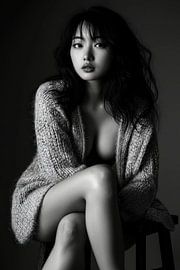 Portrait of a woman in black and white - Sensual by Poster Art Shop