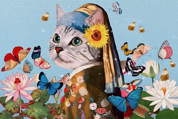 Art for Kids - Kitty met de parel in sprookjesland van Gisela - Art for you