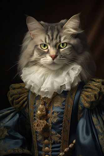 Kat/poes in barokstijl