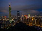 De skyline van Taipei, Taiwan van Teun Janssen thumbnail
