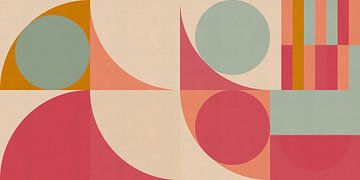 Geometrische compositie in jaren 70 stijl van Dina Dankers