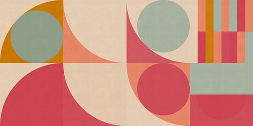 Geometrische compositie in jaren 70 stijl