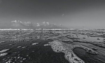 Strand Noordwijk Schwarz-Weiß