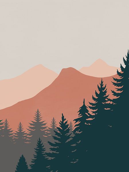 Pine Trees In The Mountains by Little Dean