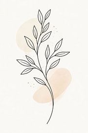 Zen Flora in Pfirsichblüte von Happy art