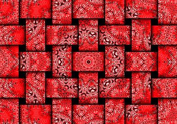 Weaves in Red (Weefpatroon in Rood) van Caroline Lichthart