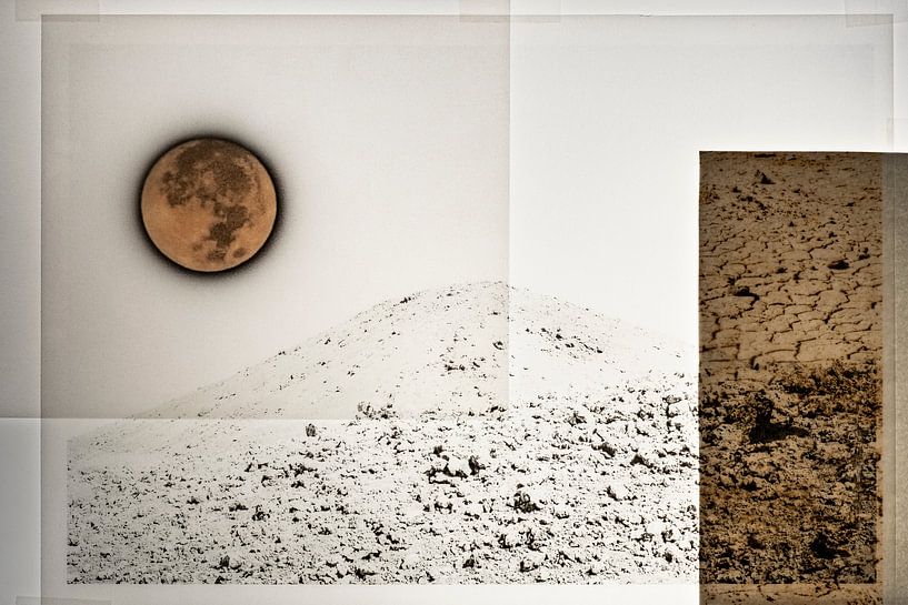 Full moon over the desert by Niek van Schie