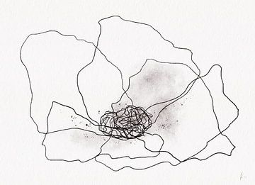 POPPY IN BLACK AND WHITE van AnkieArt