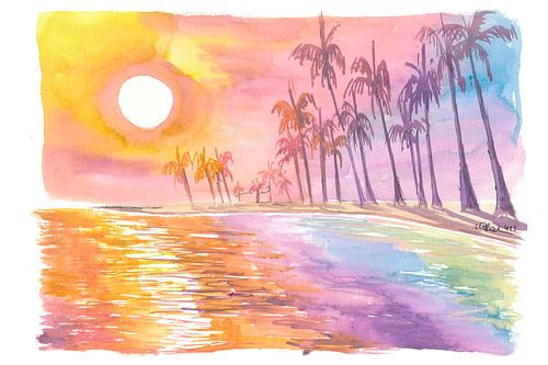 Bahamas Sunset Beach et vue sur l'océan tropical