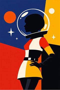 Retro Female Astronaut by irgian firmansyah