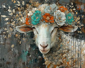 Portrait de ferme | Mouton sur De Mooiste Kunst