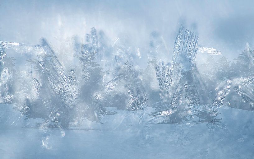 Winterlandschaft mit Eiskristallen und Schnee von Nanda Bussers