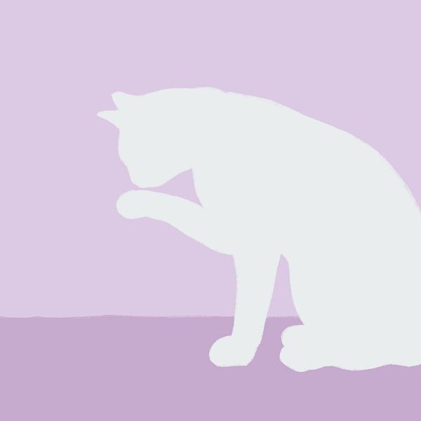 Silhouette einer Katze von Femke Bender