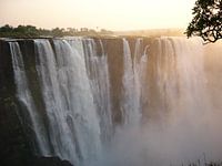 waterfall at sunrise