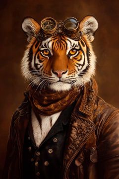 Steampunk Tijger van Harry Hadders