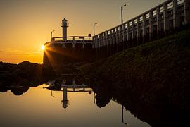 the Nieuwpoort pier along the Belgian coast during sunset, Belgium by Fotografie Krist / Top Foto Vlaanderen