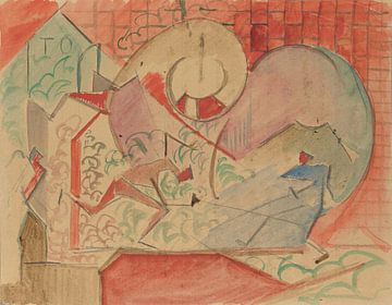Leon Chwistek - Schets voor 'Schermen' (Duel) (1919) van Peter Balan