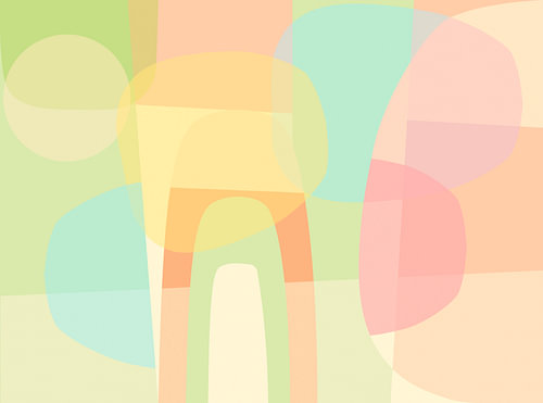 Translucent, Pastel-Coloured Shapes