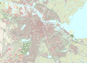 Karte von Amsterdam und Umgebung