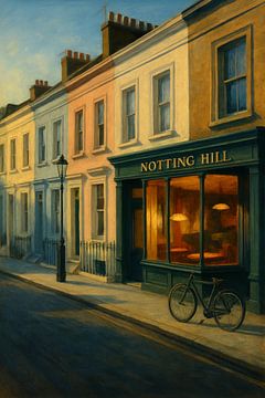Sérénité à Notting Hill - L'heure d'or dans les rues pastel de Londres sur Travel Shop