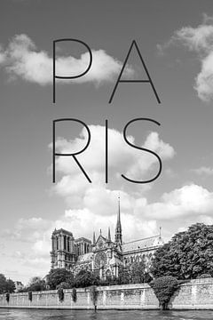 PARIS Cathedral Notre-Dame | Text & Skyline by Melanie Viola