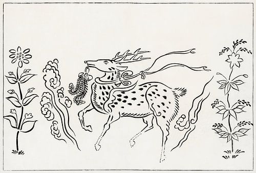 Japanse kunst. Vintage ukiyo-e woodblock print door Tagauchi Tomoki no. 17