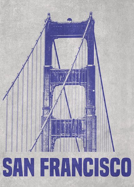 The Golden Gate Bridge in San Francisco by DEN Vector