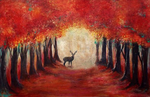 hert in herfstglorie...