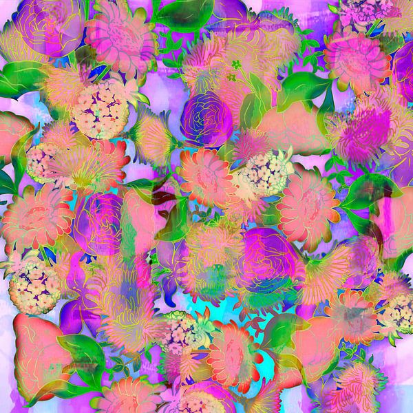 Flowers market by Mad Dog Art