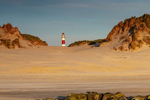 Lighthouse of Ameland in a dune hollow.