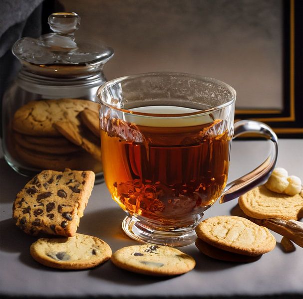 A moment of conviviality, tea and biscuits. by KijkKunst