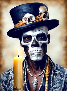 Baron Samedi with candle by Quinta Mandala