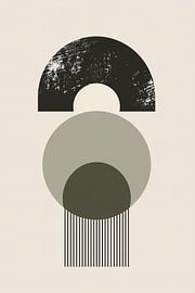 Abstract Composition with Circles and Stripes by Art & Soul Creations