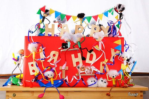 Fubby's celebrating for birthday.