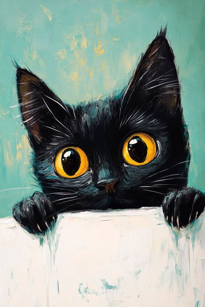 Chat noir par Poster Art Shop