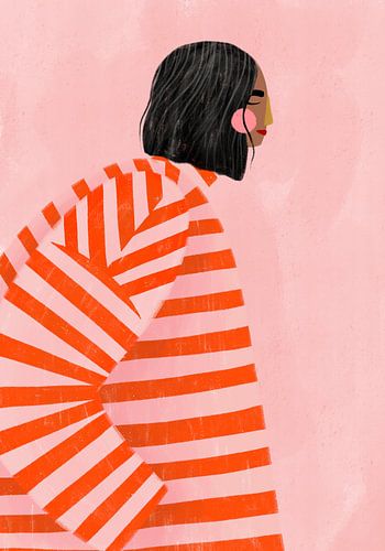 De vrouw met de oranje strepen